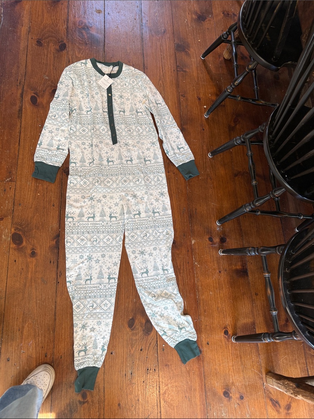 Women’s Hearth and Hand Magnolia Christmas One-Piece Pajamas NWT